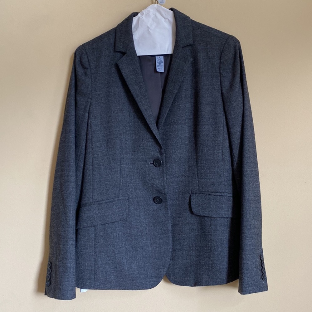 J.Crew 2-button dark gray womens blazer